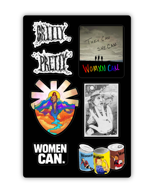 Artist Designed Sticker Sheet - 7 Total Stickers